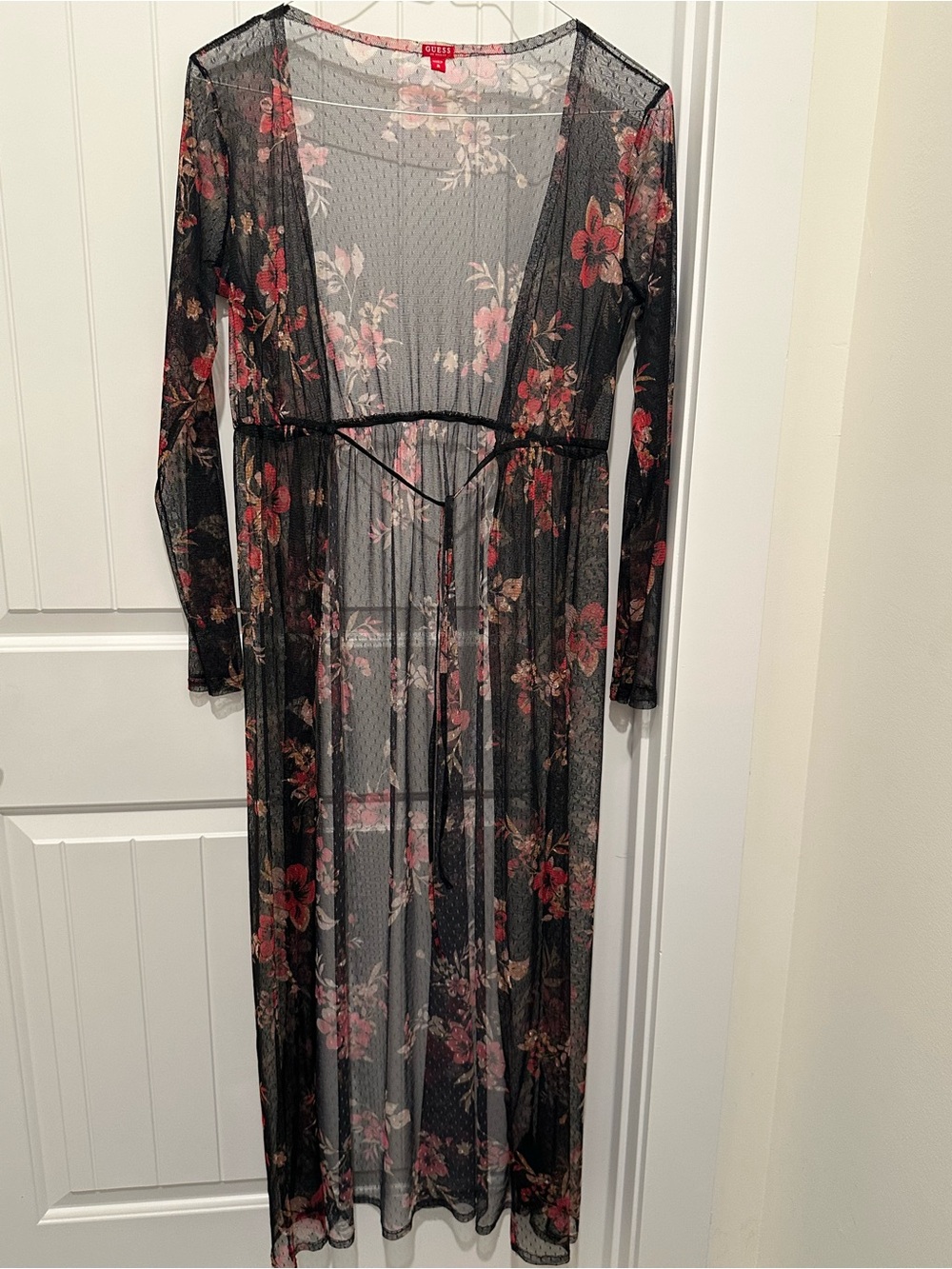 Guess Medium Sheer Lace/Mesh Robe - Picture 2 of 7